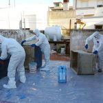 Bonifica e smaltimento di recipienti in amianto